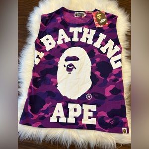 NWT BAPE ‘A Bathing Ape’ Purple Camo Tank Top